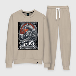 Костюм хлопковый женский Metallica - Michigan playbill Grand rapids, цвет: миндальный