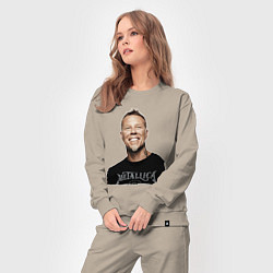Костюм хлопковый женский James Alan Hetfield - Metallica leader, цвет: миндальный — фото 2