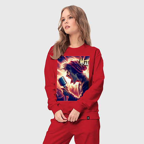 Женский костюм Mick Jagger is vocalist of the Rolling Stones / Красный – фото 3