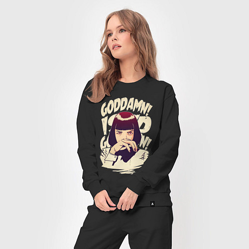 Женский костюм Криминальное чтиво - Мия Уоллес / Черный – фото 3