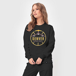 Костюм хлопковый женский Basketball Denver, цвет: черный — фото 2