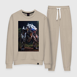 Костюм хлопковый женский Робот в стиле Horizon, цвет: миндальный