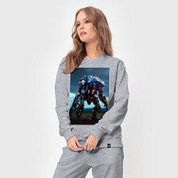 Костюм хлопковый женский Робот в стиле Horizon, цвет: меланж — фото 2