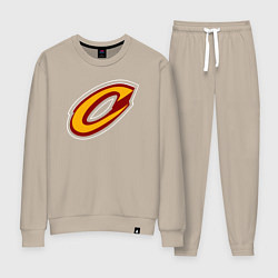 Костюм хлопковый женский Кливленд Кавальерс лого, цвет: миндальный