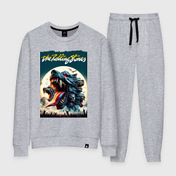 Костюм хлопковый женский Волки Роллинг Стоунз - фантазия, цвет: меланж