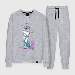 Костюм хлопковый женский Bugs Bunny in the sneakers, цвет: меланж
