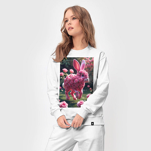 Женский костюм Кролик из роз / Белый – фото 3