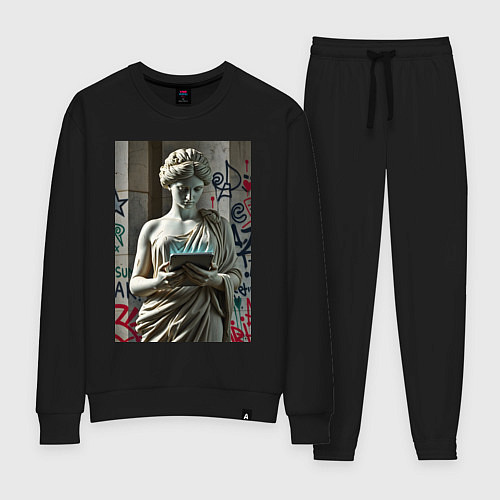 Женский костюм Стрит арт и античность / Черный – фото 1