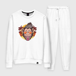 Костюм хлопковый женский Summer monkey, цвет: белый
