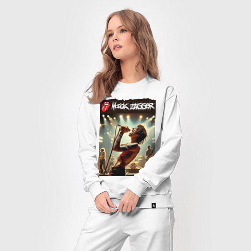 Женский костюм Мик Джагер - Роллинг Стоунз / Белый – фото 3