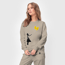 Костюм хлопковый женский Wu-Tang Banksy, цвет: миндальный — фото 2