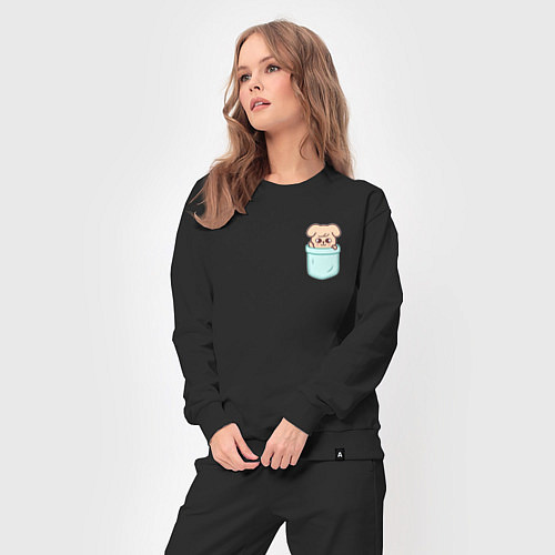 Женский костюм PuppyM in pocket / Черный – фото 3