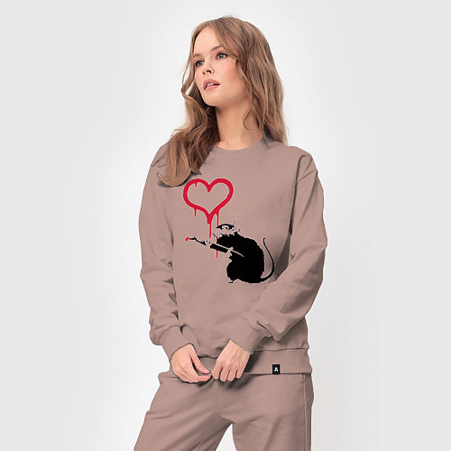 Женский костюм Rat heart / Пыльно-розовый – фото 3