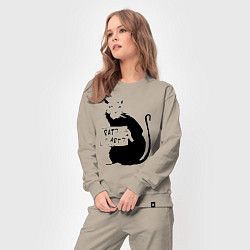 Костюм хлопковый женский Крыса или искусство, цвет: миндальный — фото 2