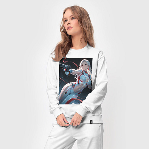 Женский костюм Девушка-наемница / Белый – фото 3