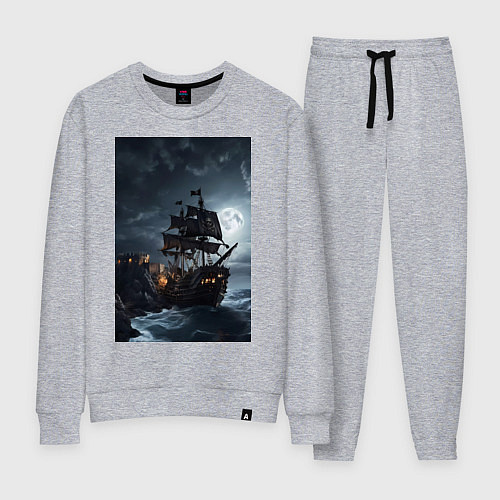 Женский костюм Пиратский корабль в шторм / Меланж – фото 1