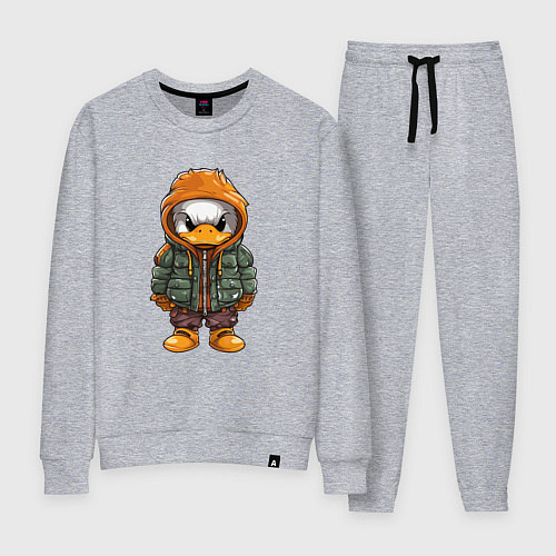 Женский костюм Утёнок в куртке с капюшоном / Меланж – фото 1