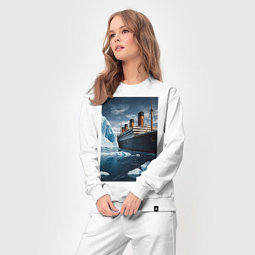 Женский костюм Титаник плывет среди айсбергов / Белый – фото 3