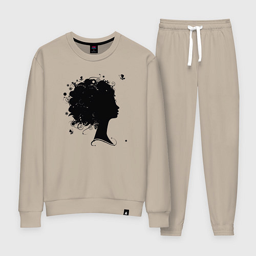 Женский костюм Girl flowers / Миндальный – фото 1