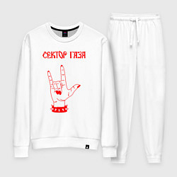 Костюм хлопковый женский Сектор газа коза, цвет: белый