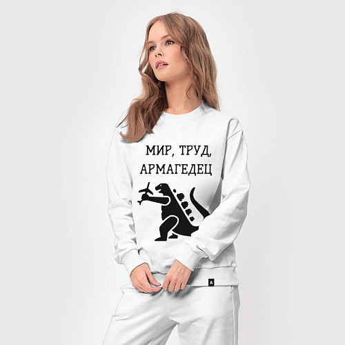 Женский костюм Мир труд армагедец годзилла / Белый – фото 3