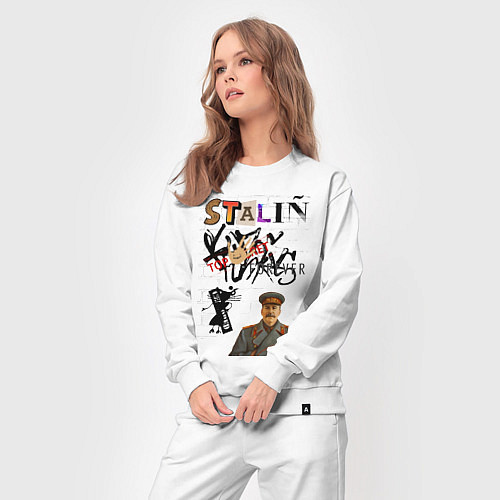 Женский костюм Stalin граффити / Белый – фото 3