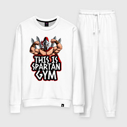 Костюм хлопковый женский Spartan gym, цвет: белый