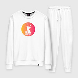 Костюм хлопковый женский День победы 80 лет, цвет: белый