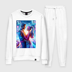 Костюм хлопковый женский Любовь Барби и Кена - нейроарт, цвет: белый