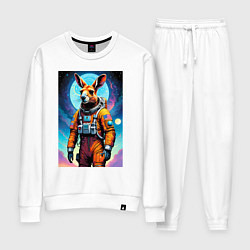 Костюм хлопковый женский Кенгуру бравый космонавт - нейроарт, цвет: белый