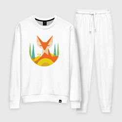 Костюм хлопковый женский Forest fox, цвет: белый