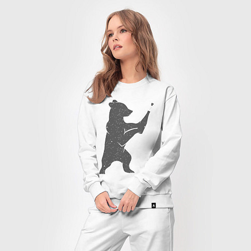 Женский костюм Мишка с шампанским / Белый – фото 3