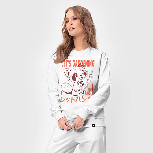 Женский костюм Lets gardening red panda / Белый – фото 3