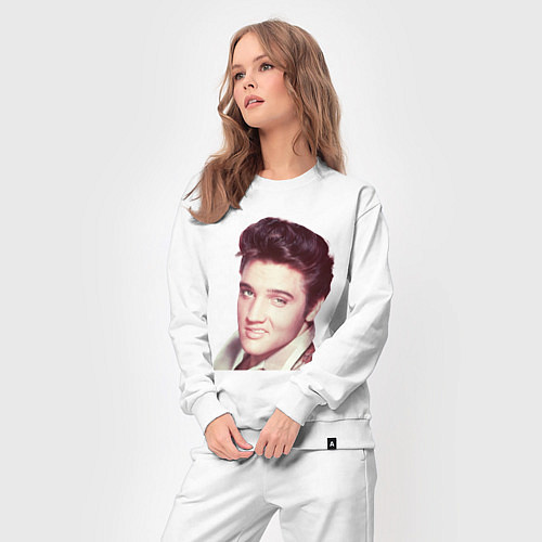 Женский костюм Портрет короля рок-н-рола Элвиса Пресли / Белый – фото 3