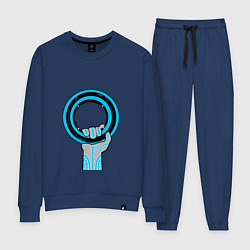 Костюм хлопковый женский Tron disk, цвет: тёмно-синий