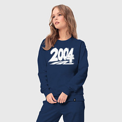 Костюм хлопковый женский 2004 год в стиле граффити, цвет: тёмно-синий — фото 2