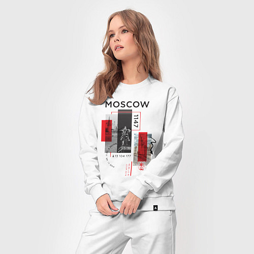Женский костюм Москва коллаж / Белый – фото 3