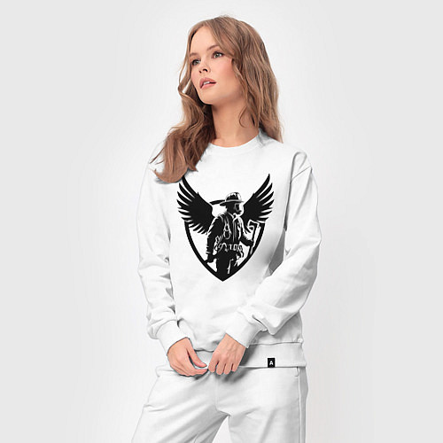 Женский костюм Огненный страж с крыльями / Белый – фото 3