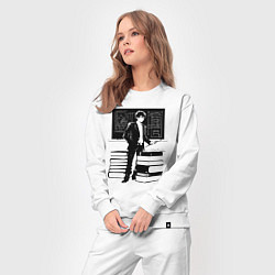 Костюм хлопковый женский Учитель знаний аниме, цвет: белый — фото 2