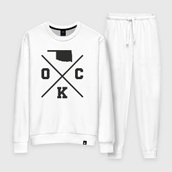 Костюм хлопковый женский Map OKC, цвет: белый