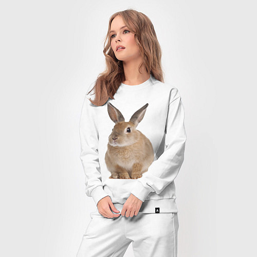 Женский костюм Бежевый кролик / Белый – фото 3