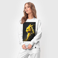 Костюм хлопковый женский Pikachu, цвет: белый — фото 2