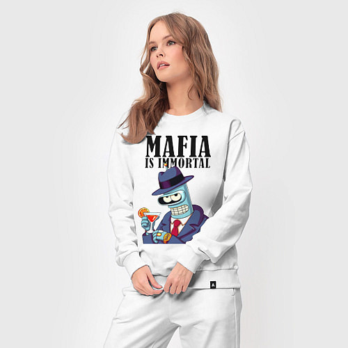 Женский костюм Мафиози Бендер - мафия бессмертна мем / Белый – фото 3