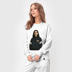 Костюм хлопковый женский Bones спортивный стиль, цвет: белый — фото 2