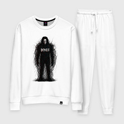 Костюм хлопковый женский Bones horror style, цвет: белый