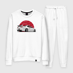 Костюм хлопковый женский Nissan Skyline art, цвет: белый
