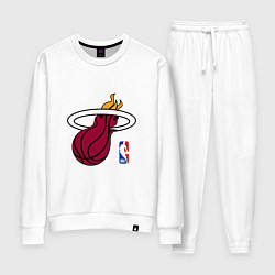 Костюм хлопковый женский Майами Хит - команда НБА, цвет: белый