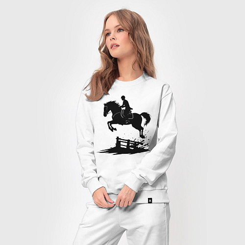 Женский костюм Скакун через барьер / Белый – фото 3