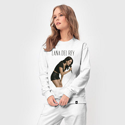 Костюм хлопковый женский Lana Del Rey с микрофоном, цвет: белый — фото 2