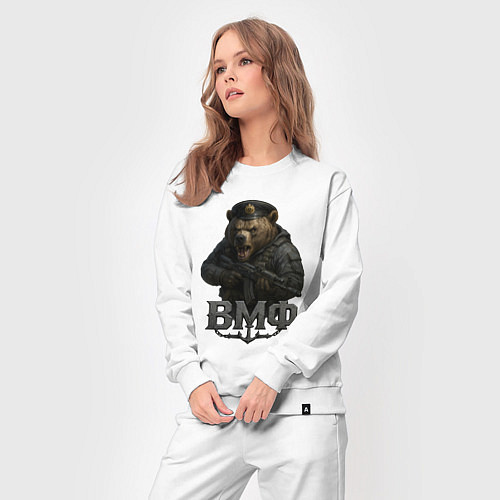 Женский костюм ВМФ медведь пехотинец / Белый – фото 3